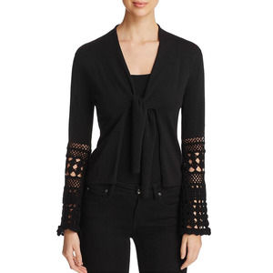 Kobi Halperin Marcie Tie Front Black Cardigan M